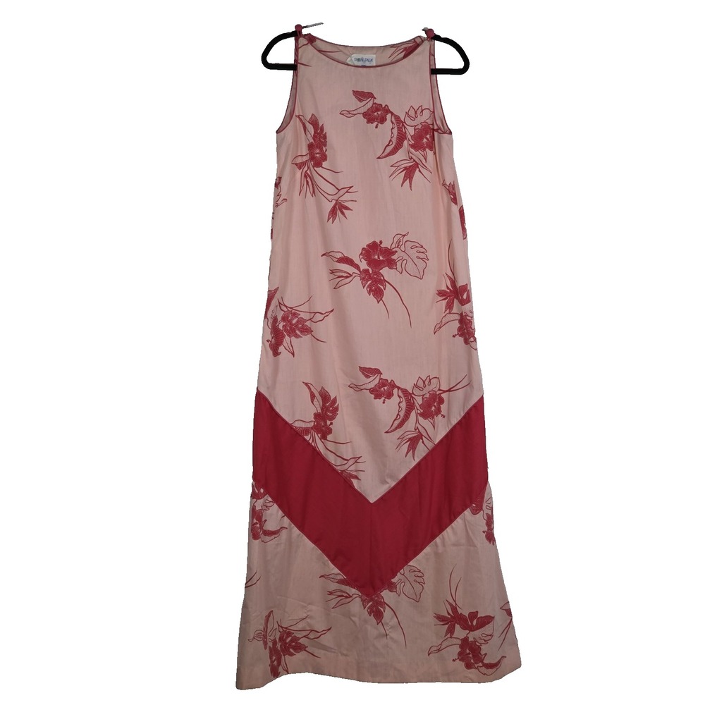 Royal Palm Hawaii Womens S/M MuuMuu Tropical Floral Long Maxi Hawaiian Vintage